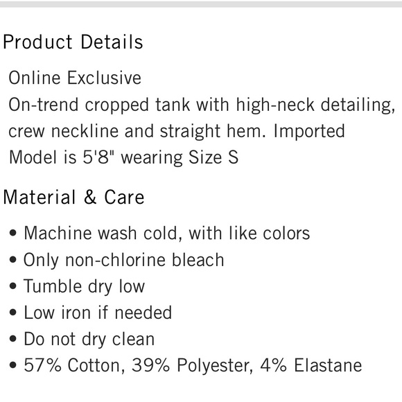 Brand new Abercrombie crop tank top - Picture 5 of 7